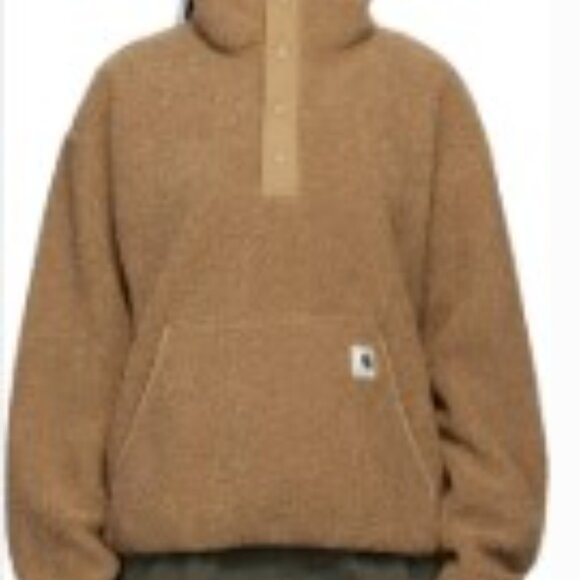 NWT Carhartt Women's WIP W' Elliot High Neck Liner Jacket in Peanut in Size L - Picture 2 of 13